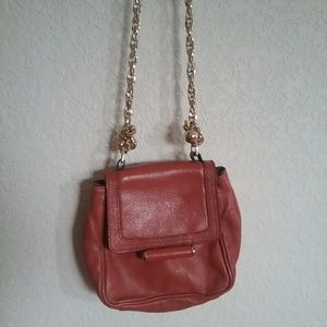 7 For All Mankind leather & chain crossbody